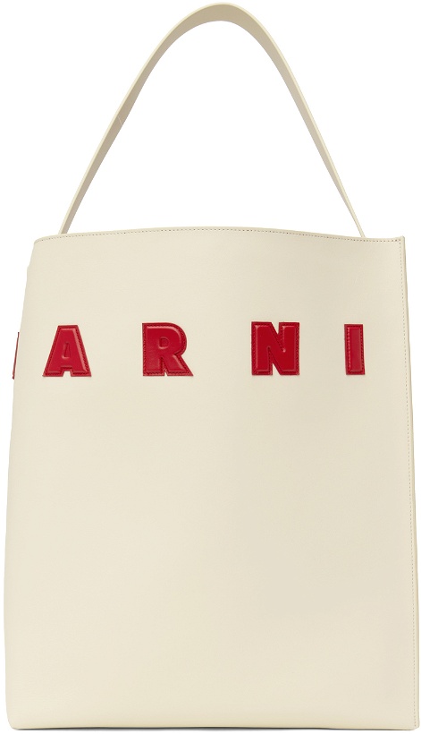 Photo: Marni Off-White Leather Museo Patches Tote