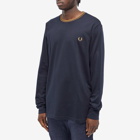 Fred Perry Men's Long Sleeve Twin Tipped T-Shirt in Navy