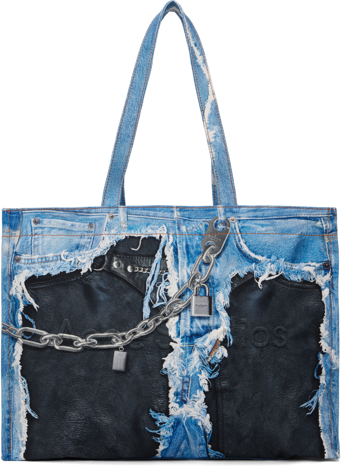 Acne Studios Off-White and Tan Weekender Tote Acne Studios