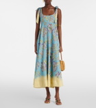Alémais Jerry floral linen midi dress