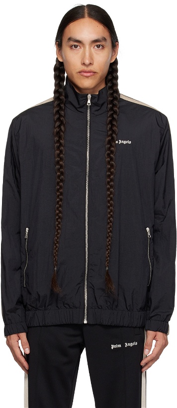 Photo: Palm Angels Black Embroidered Track Jacket