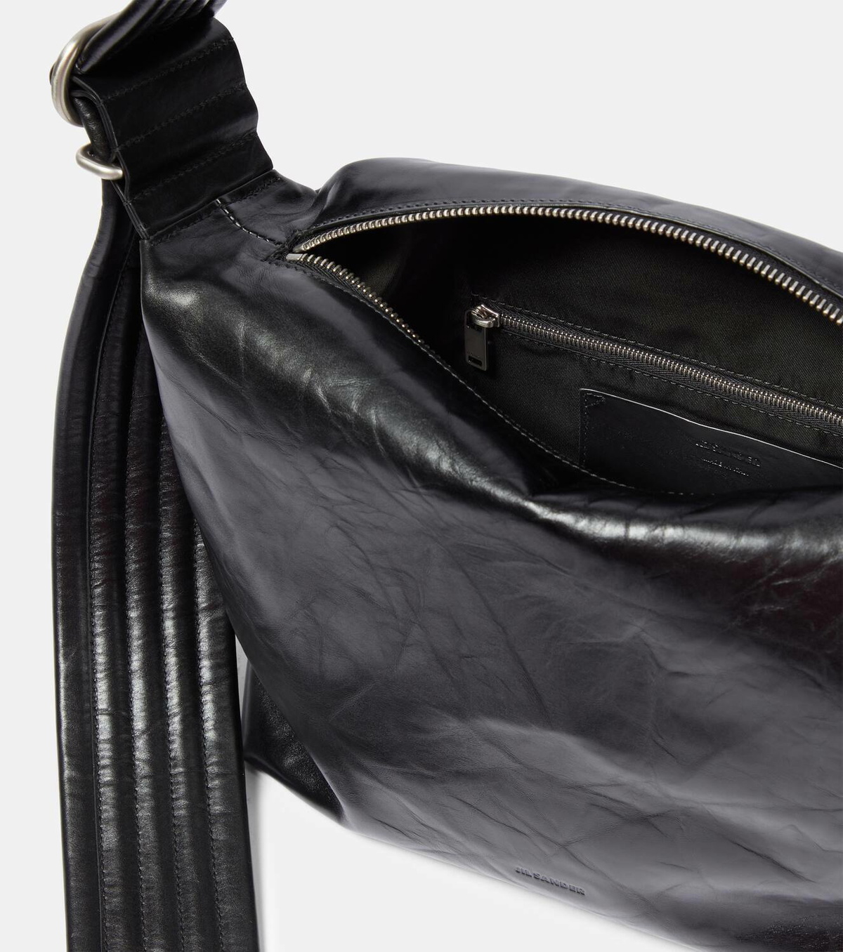 Jil Sander Large faux leather shoulder bag