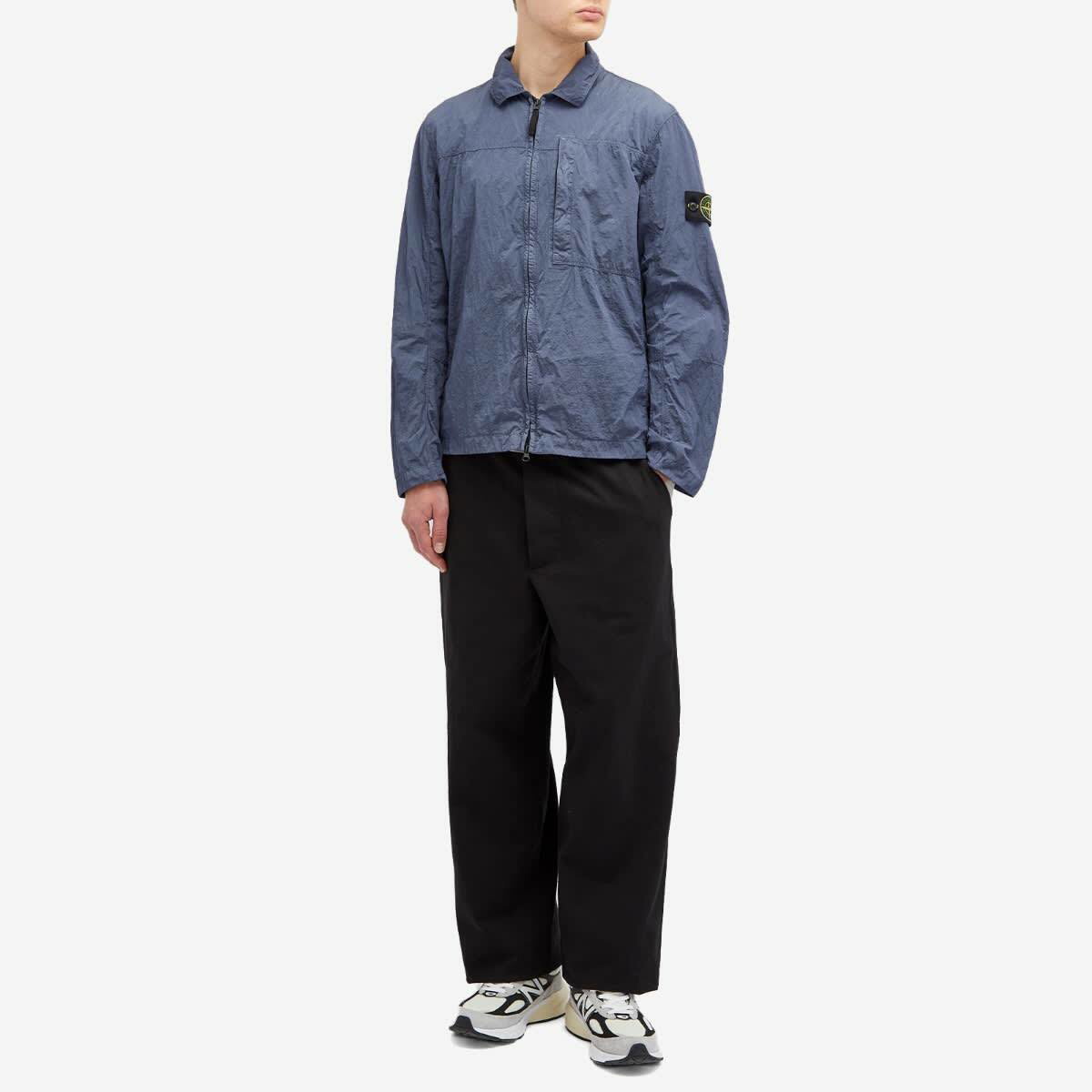 【INCHANT ME】Stone Nylon String Shirt Jacket Stone Island Men's Nylon Metal Shirt Jacket in Mid Blue
