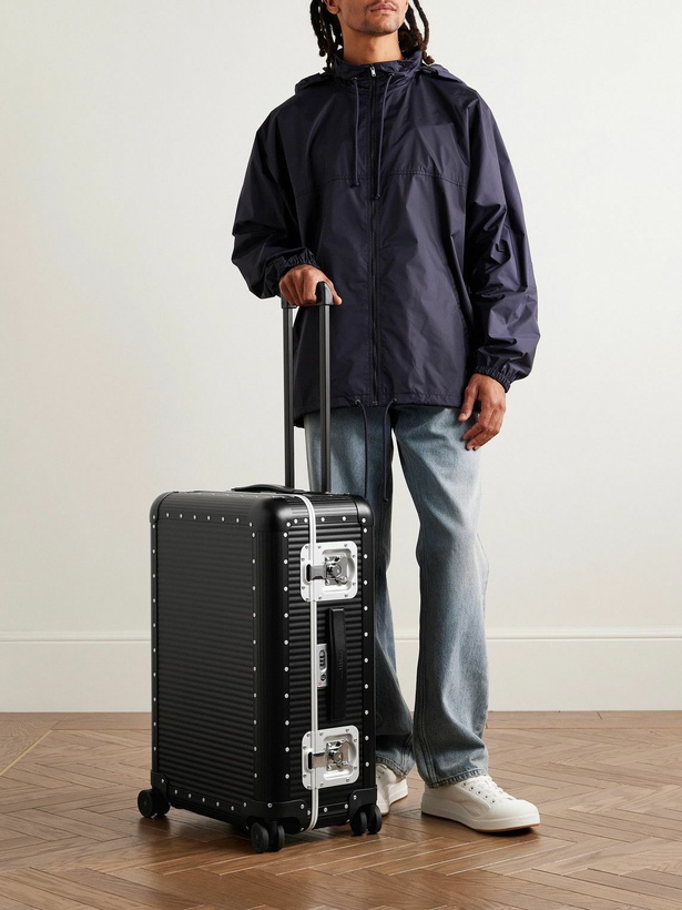 Photo: FPM Milano - Bank Spinner 68cm Leather-Trimmed Aluminium Suitcase
