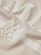 AMIRI - Logo-Flocked Cotton-Jersey T-Shirt - Neutrals