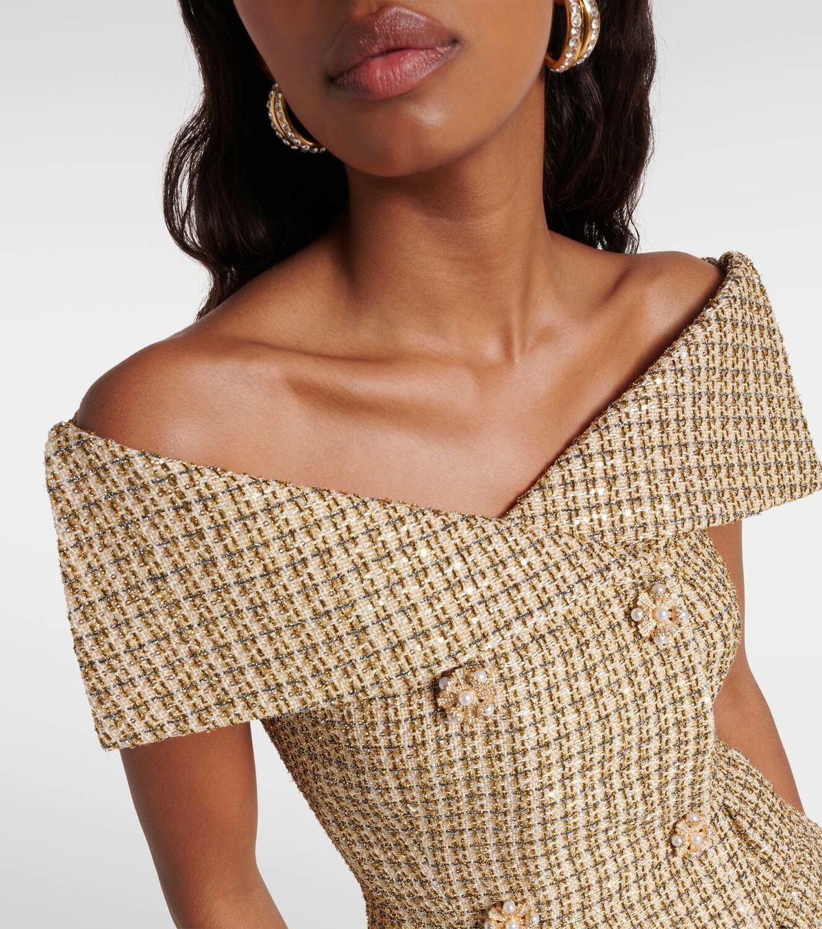ワンピース SELF PORTRAIT BOUCL MINI DRESS Self-Portrait Bouclé Mini Dress - US 6/UK 10 | Coggles
