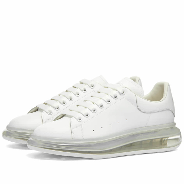 Photo: Alexander McQueen Men's Air Bubble Wedge Sole Sneakers in White/White