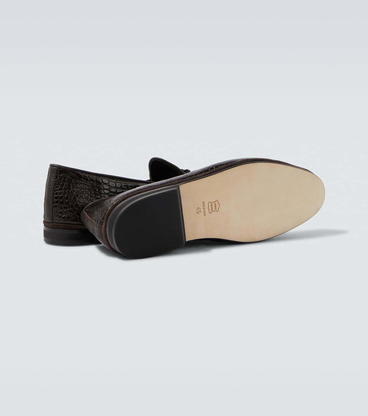 Rubinacci Marfy croc-effect leather loafers