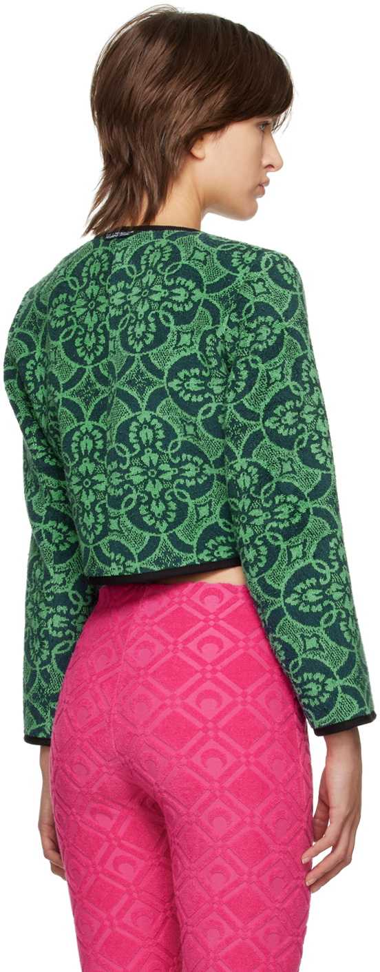 Marine Serre Green Boxy Tailored Jacket