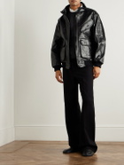 Auralee - Leather Blouson Jacket - Black