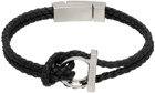 Ferragamo Black Gancini Bracelet