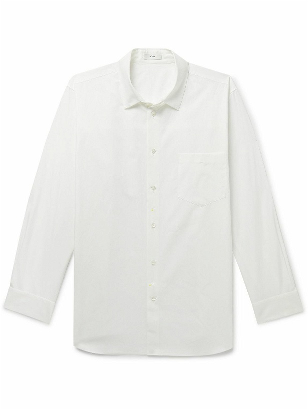 Photo: ATON - Cotton-Poplin Shirt - White