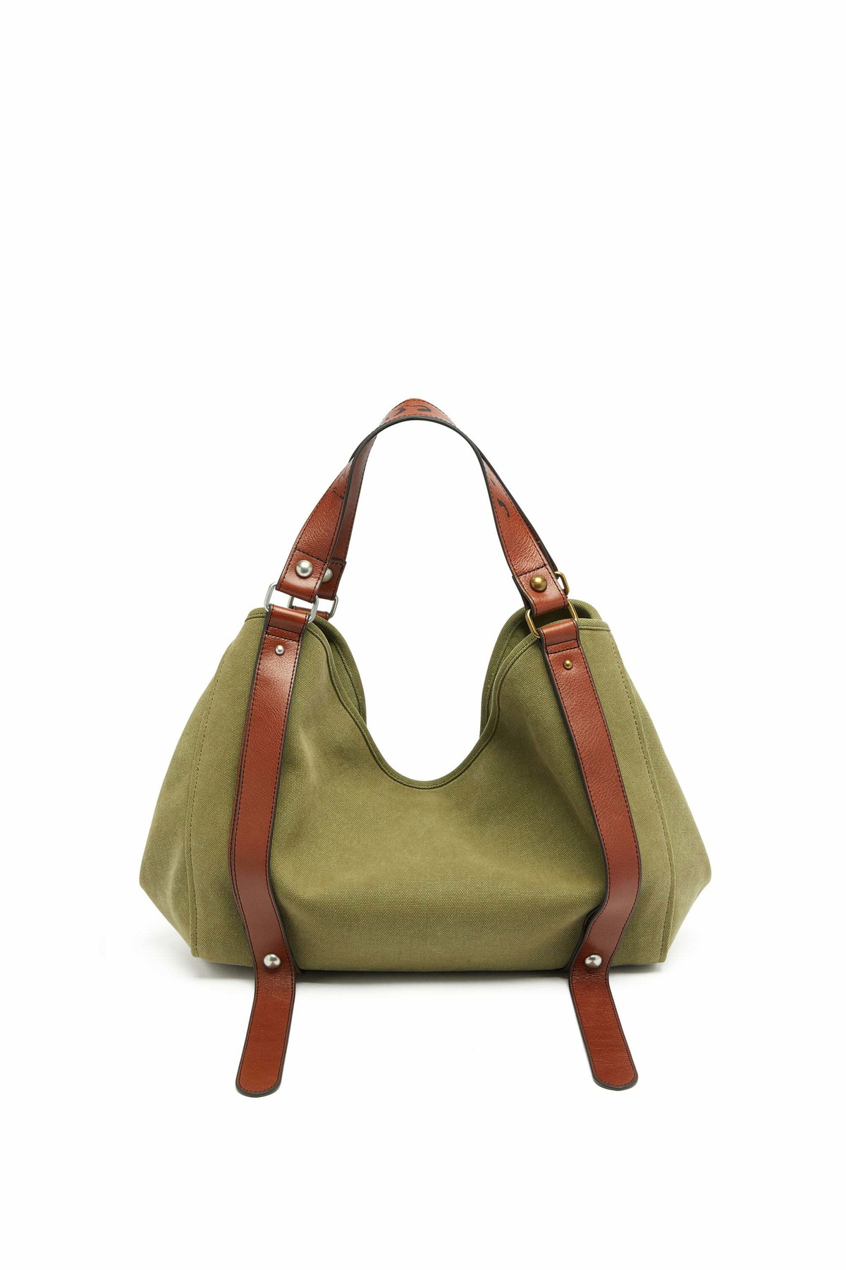 Diesel D-One-Medium top-handle bag in distressed canvas - Handbags - Unisex - Green