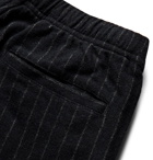 Pilgrim Surf Supply - Harry Pinstriped Brushed Wool-Blend Trousers - Blue
