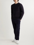 Officine Générale - Marco Ribbed Merino Wool-Blend Sweater - Blue