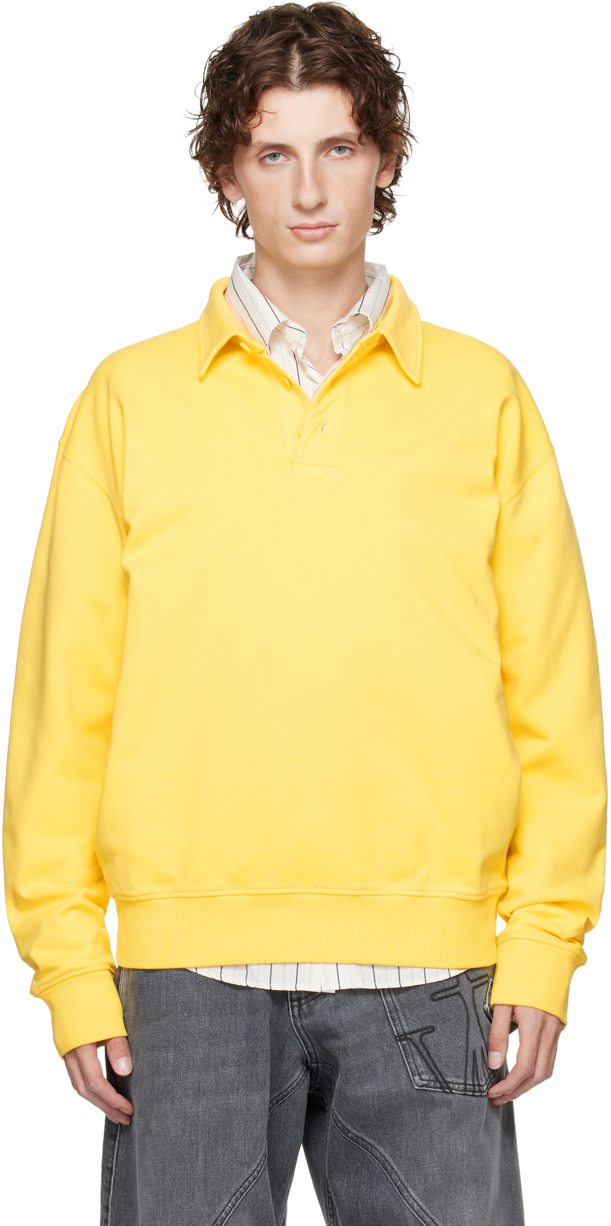JW Anderson Yellow Rugby Polo