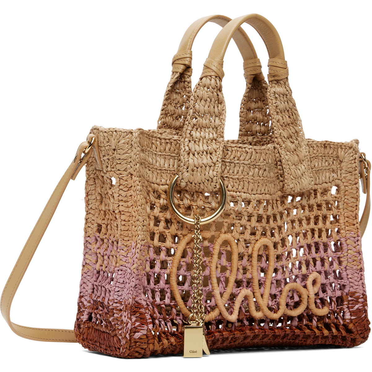 Chloé Tan Small Summer Banana East-West Tote
