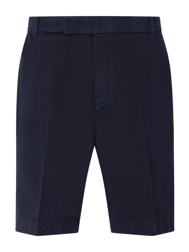 Photo: Thom Browne - Straight-Leg Cotton-Twill Shorts - Blue
