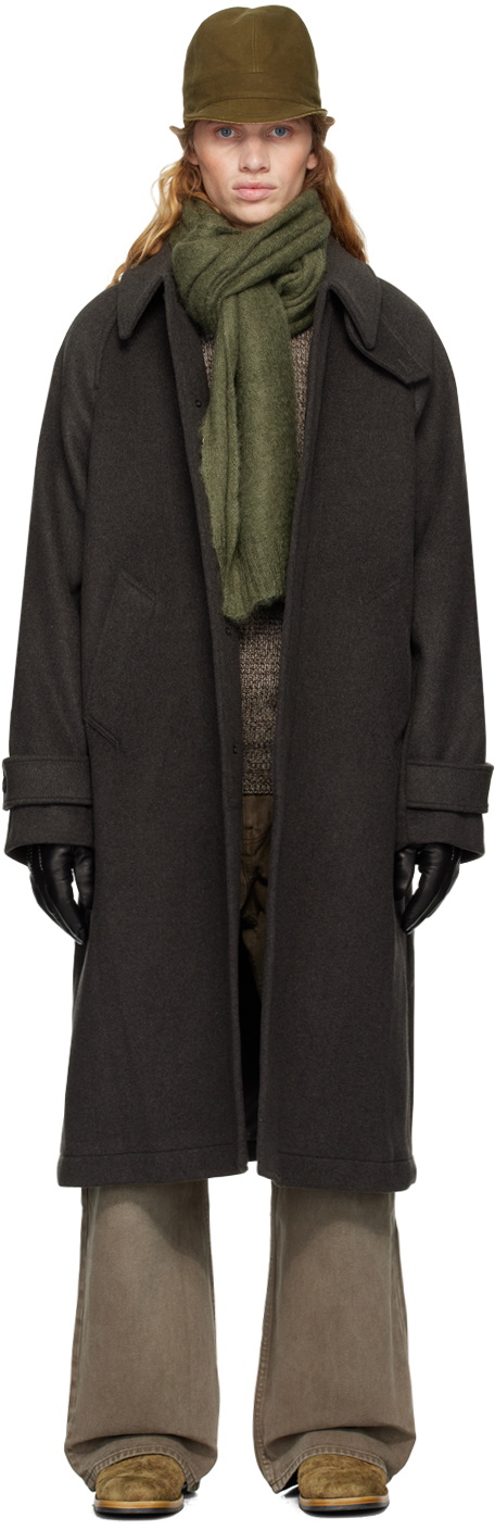 COOR Gray Cashmere-Blend Balmacaan Coat COOR Gray Cashmere-Blend Balmacaan Coat