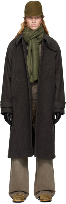 Photo: COOR Gray Cashmere-Blend Balmacaan Coat