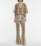 Victoria Beckham - Checked linen top