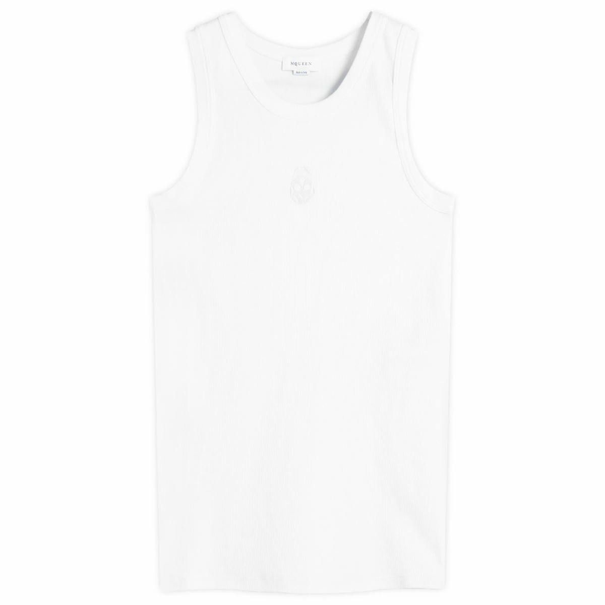 Alexander McQueen Men's Upside Down Logo Vest in Optical White