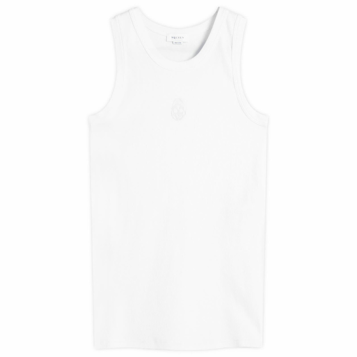 Photo: Alexander McQueen Men's Upside Down Logo Vest in Optical White