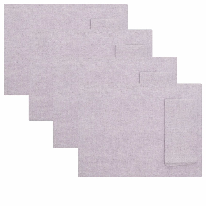 Photo: HAY Tavolo Napkin/Placemat - Set of 4 in Soft Purple 