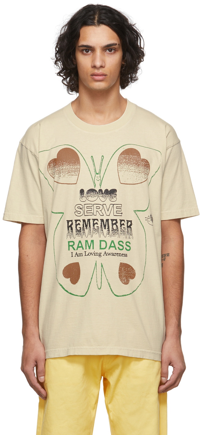 Online Ceramics Beige RAM DASS Edition Butterfly Servant T-Shirt
