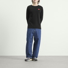 Comme des Garçons Play U Sweater Red Emblem Knit in Black