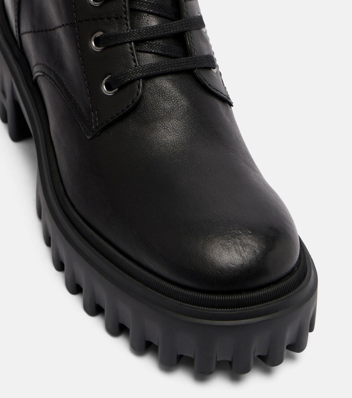 Hogan H700 leather combat boots