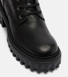 Hogan H700 leather combat boots