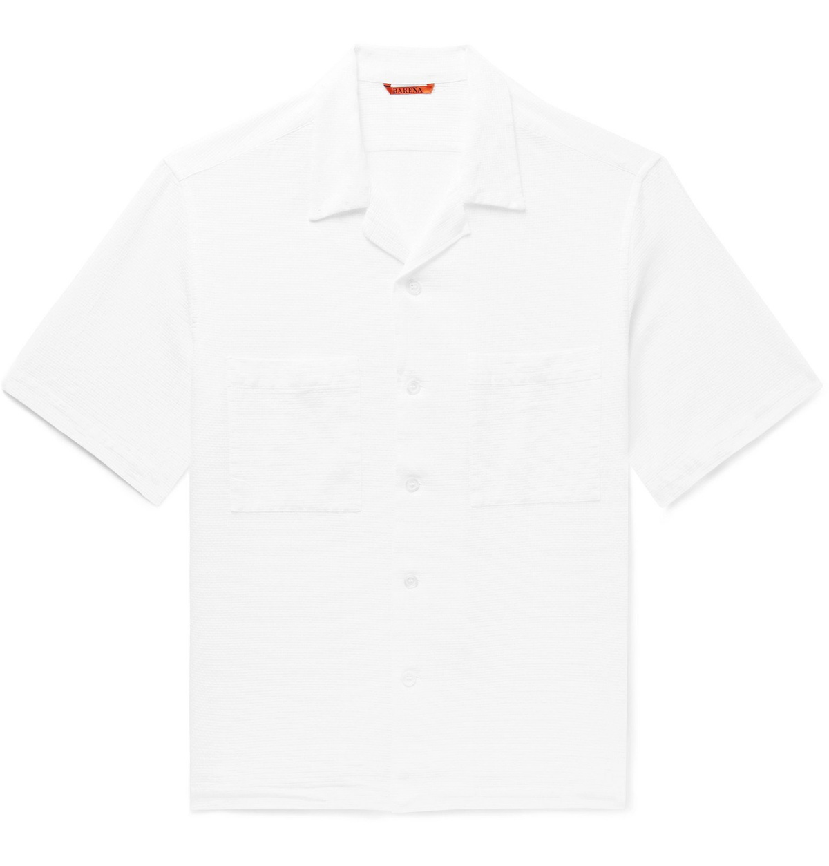 Barena - Camp-Collar Textured-Cotton Shirt - White Barena