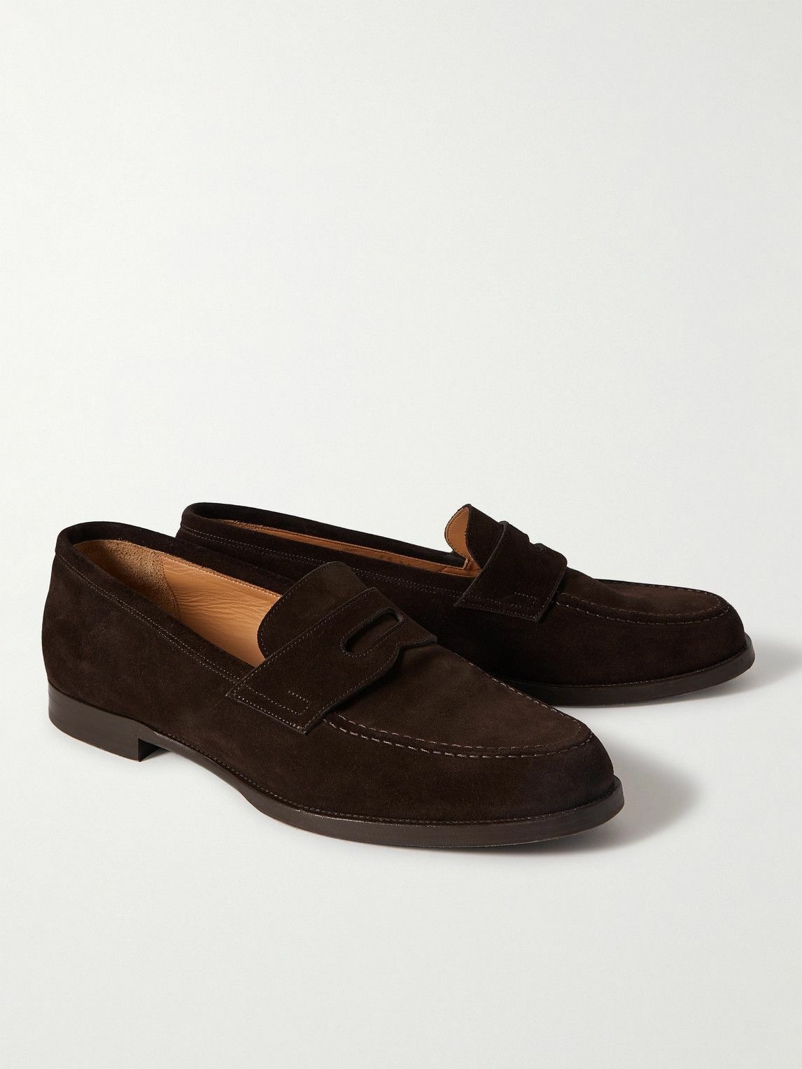 Dunhill - Audley Suede Penny Loafers - Brown Dunhill