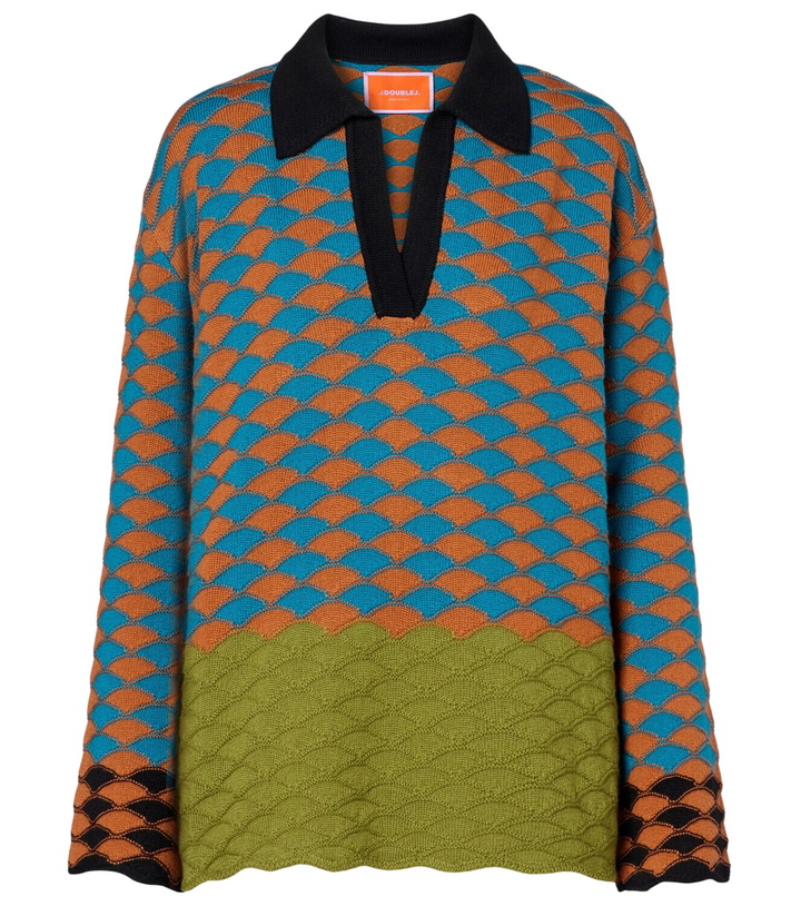 Photo: La DoubleJ Intarsia wool polo sweater