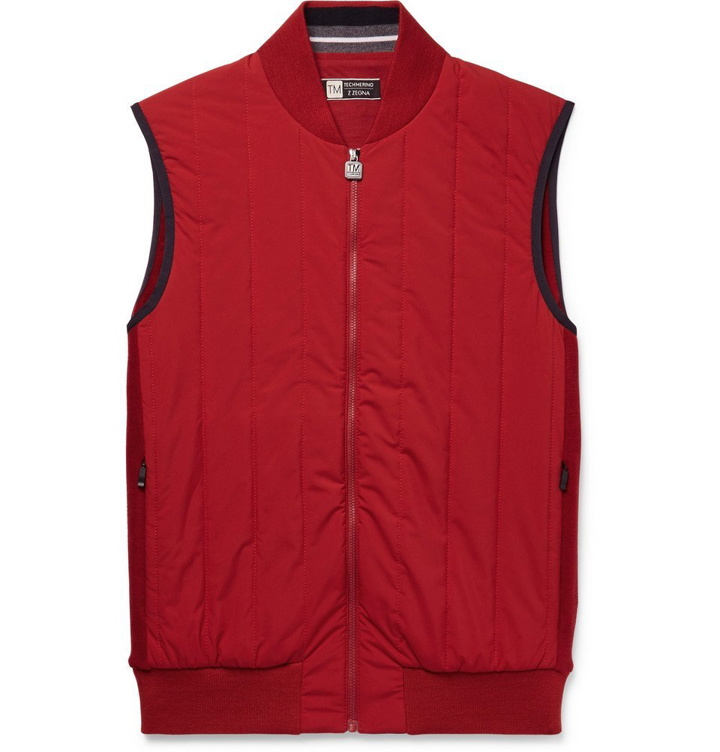 Photo: Z Zegna - Quilted Wool and Shell Gilet - Men - Red
