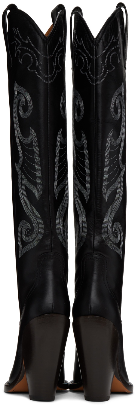 【関税込み】Moschino Jeans ブラック ロング ウエスタンブーツ Moschino(モスキーノ) ロングブーツ(レディース) - 海外通販のBUYMA