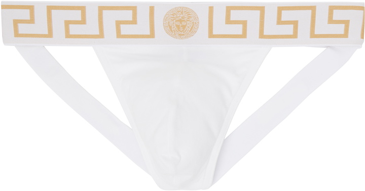 Photo: Versace White Greca Border Jockstrap