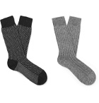 Pantherella - Two-Pack Cashmere-Blend Socks - Gray