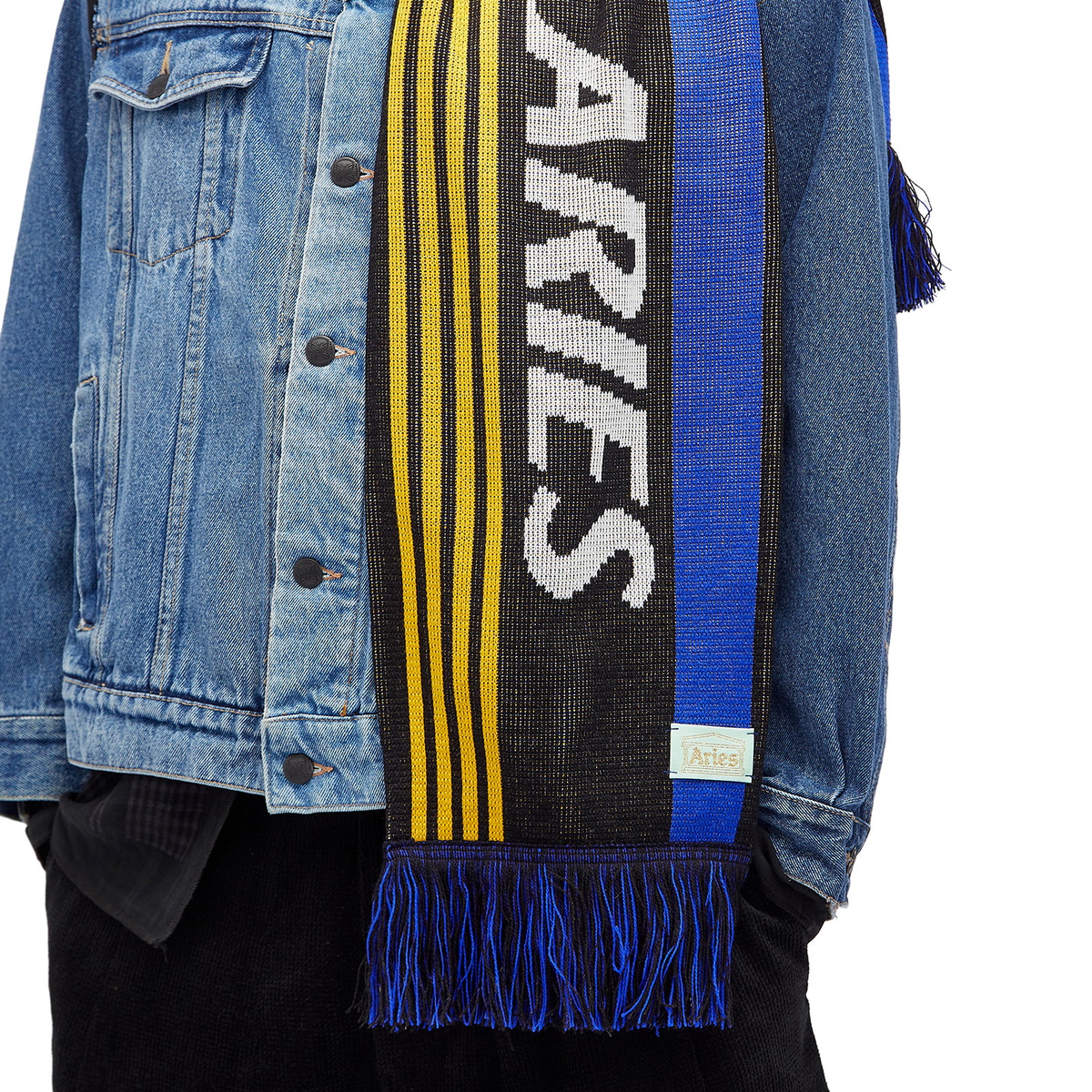 Aries Men's Credit Card Scarf in Black 