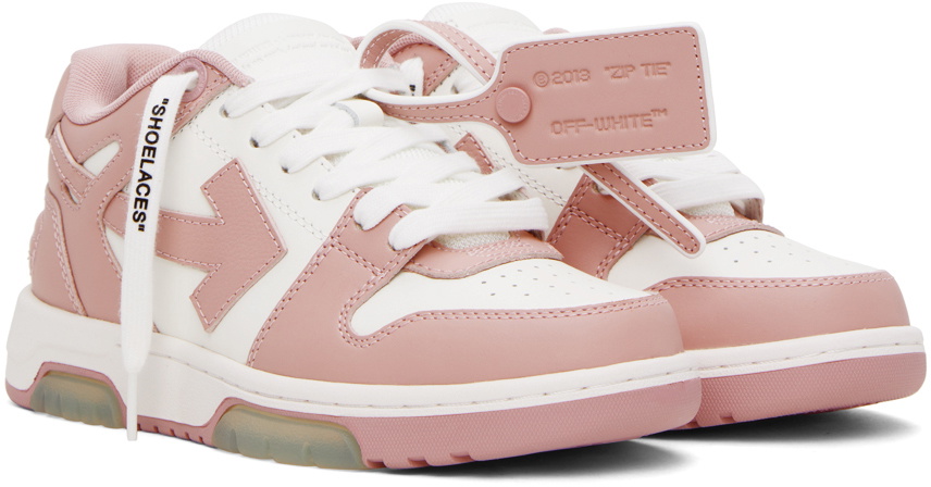 Off-White Pink & White Out Of Office Sneakers Off-White