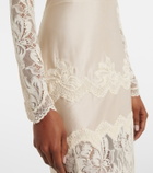 Rabanne Lace and satin maxi dress