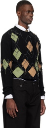 Andersson Bell Black Tom Argyle Crew-Neck Sweater