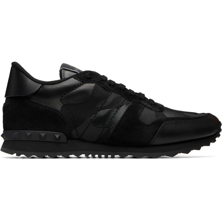 Photo: Valentino Garavani Black Camouflage Noir Rockrunner Sneakers