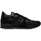 Valentino Garavani Black Camouflage Noir Rockrunner Sneakers