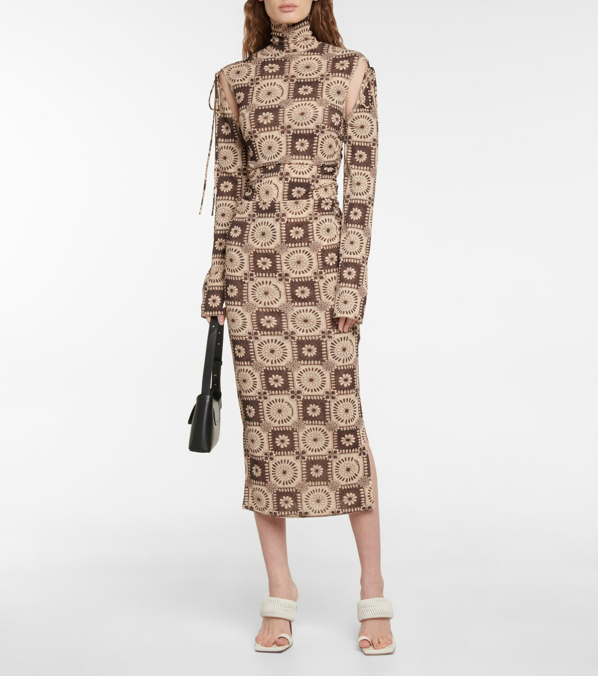 Nanushka Aleid printed cutout midi dress