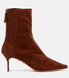 Aquazzura Saint Honoré 65 suede ankle boots