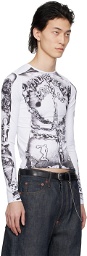Jean Paul Gaultier White 'The Gaultier Paris' Long Sleeve T-Shirt