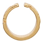Versace Gold Address Plate Ring