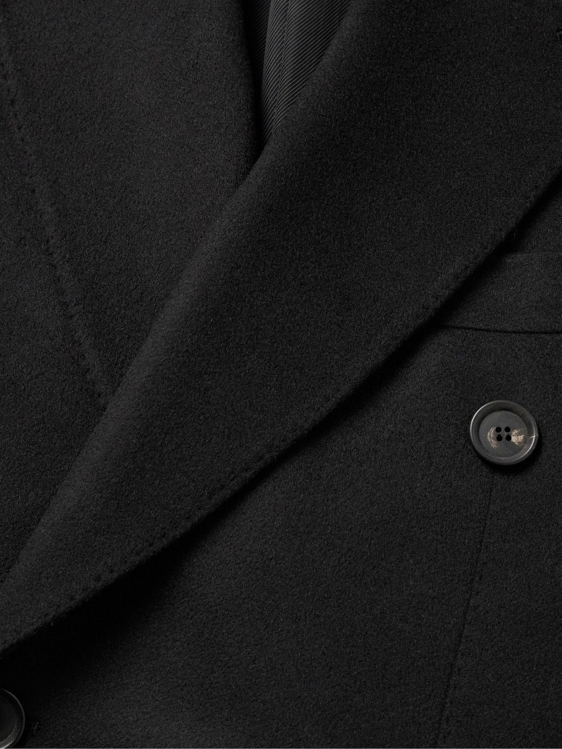 De Petrillo - Double-Breasted Cashmere-Felt Overcoat - Blue